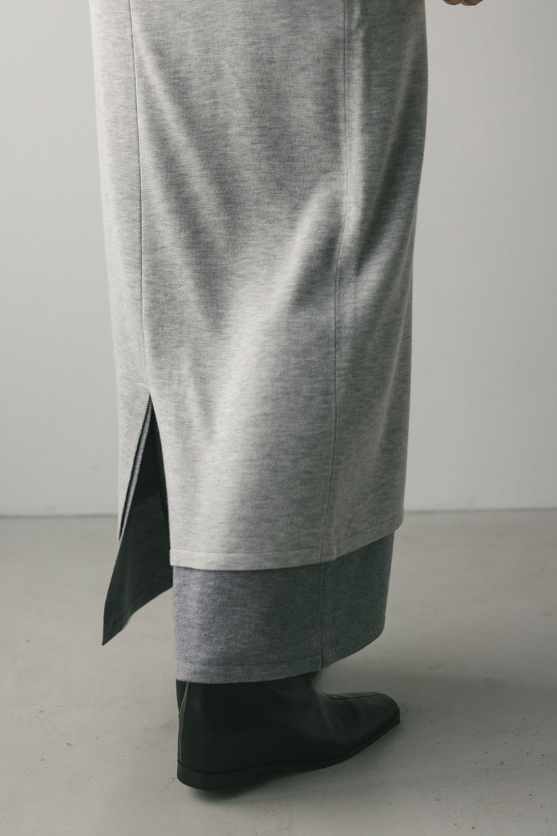 レイヤードニットスカート 詳細画像 GRY 5