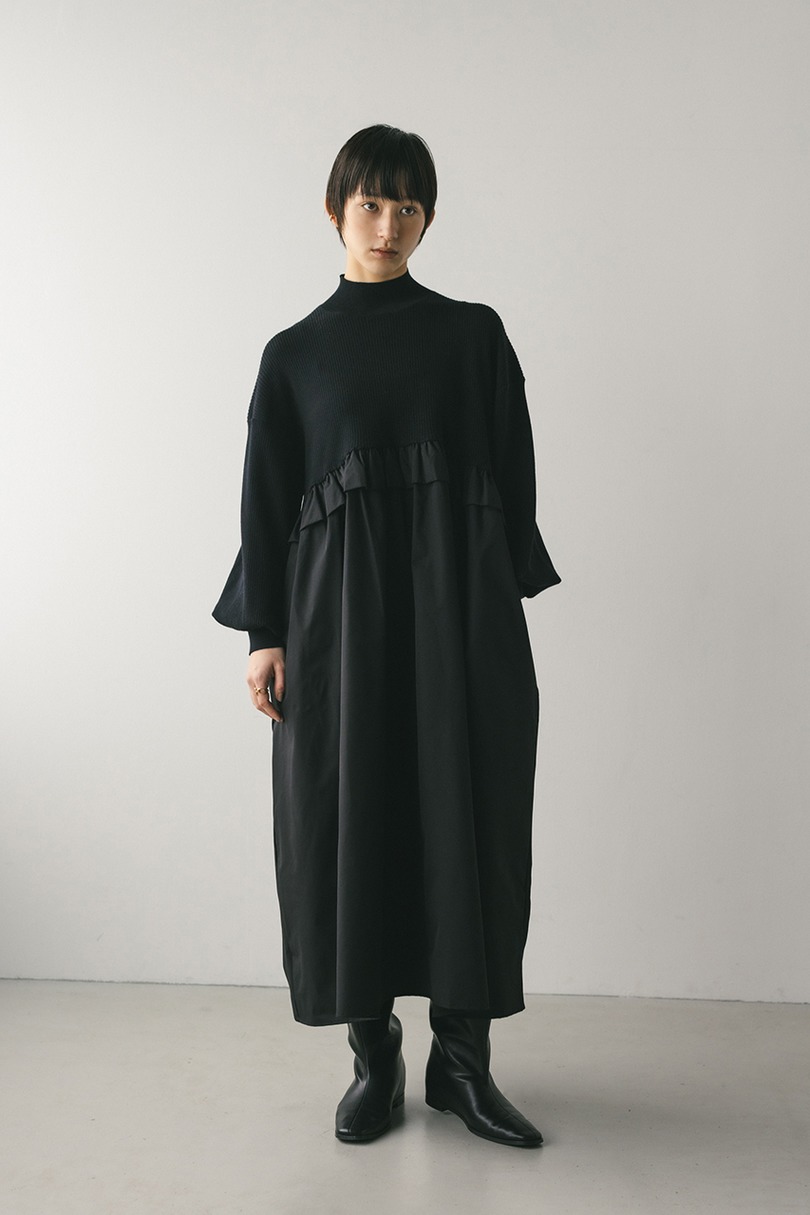 バックストリングコンビネーションワンピース 詳細画像 BLK 2