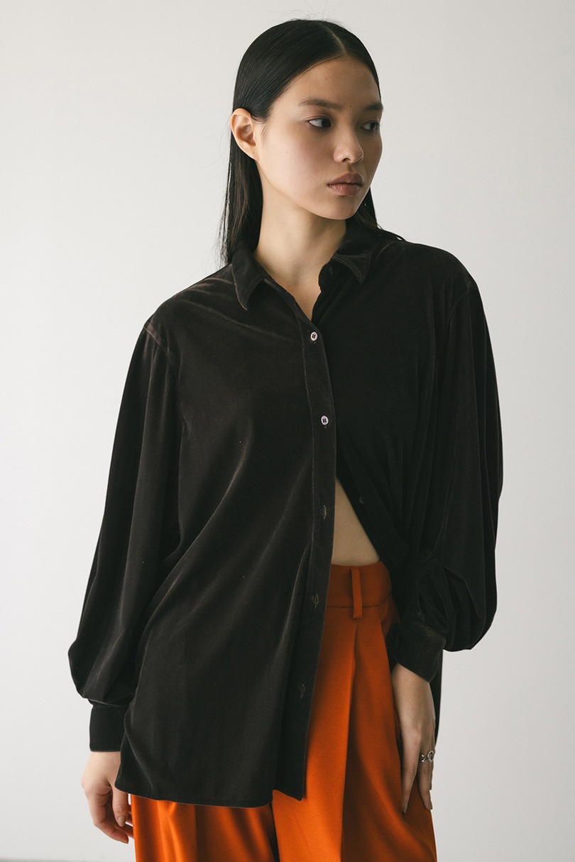 ベロアルーズシャツ