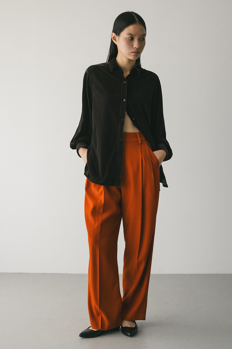 ベロアルーズシャツ 詳細画像 BRN 2