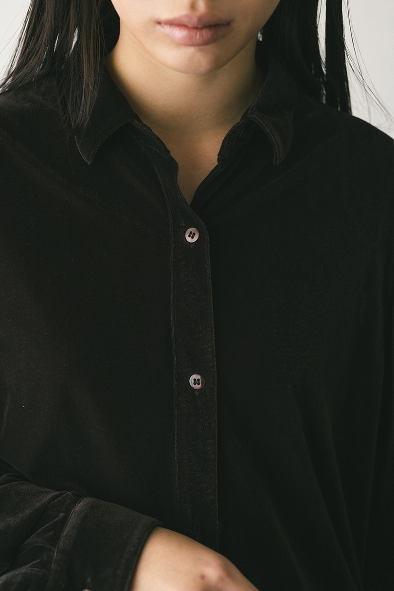 ベロアルーズシャツ 詳細画像 BRN 5