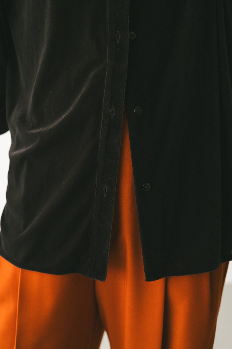 ベロアルーズシャツ 詳細画像 BRN 6