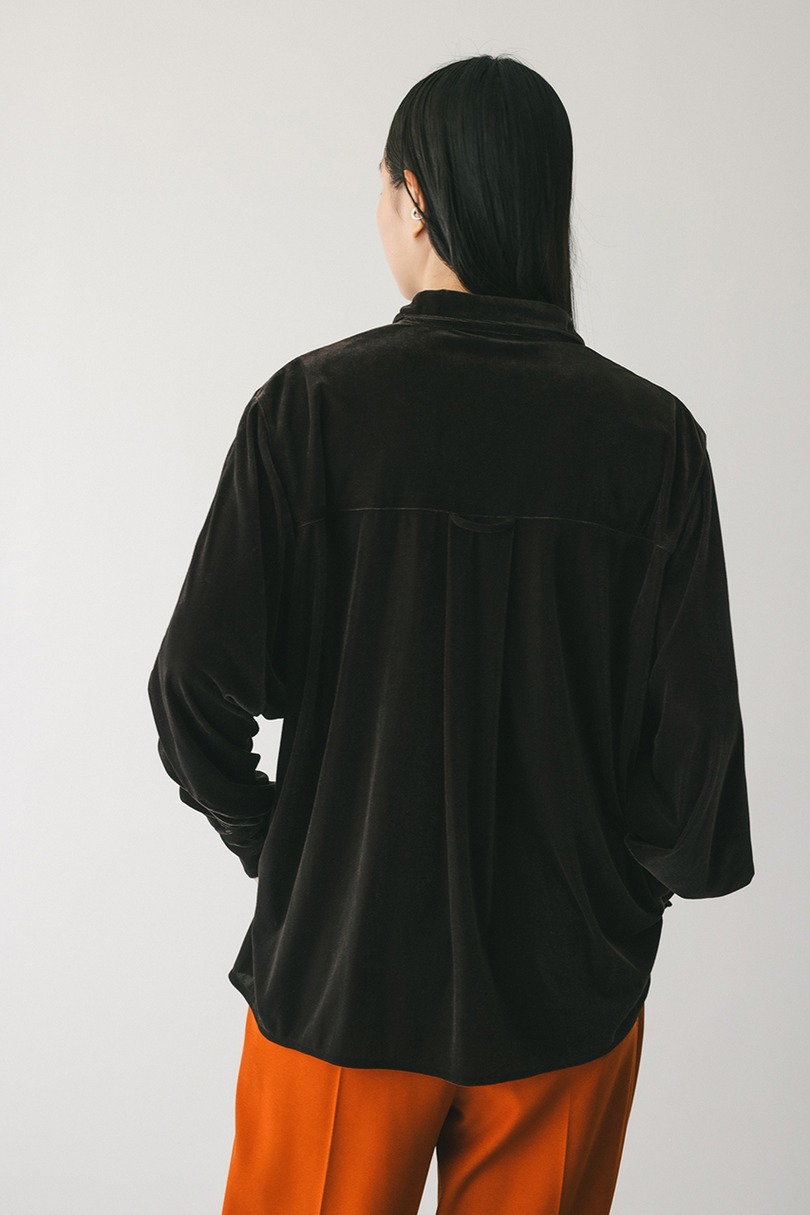 ベロアルーズシャツ 詳細画像 BRN 8