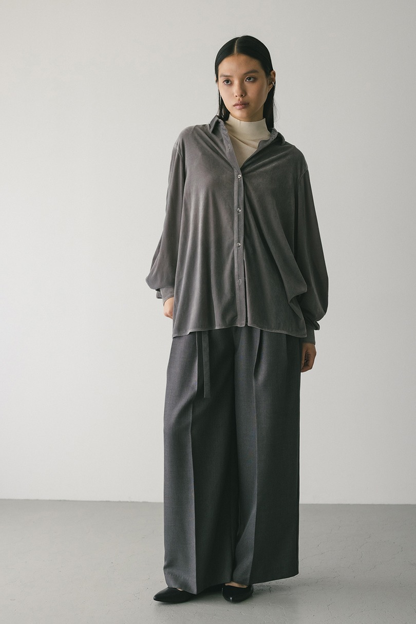 ベロアルーズシャツ