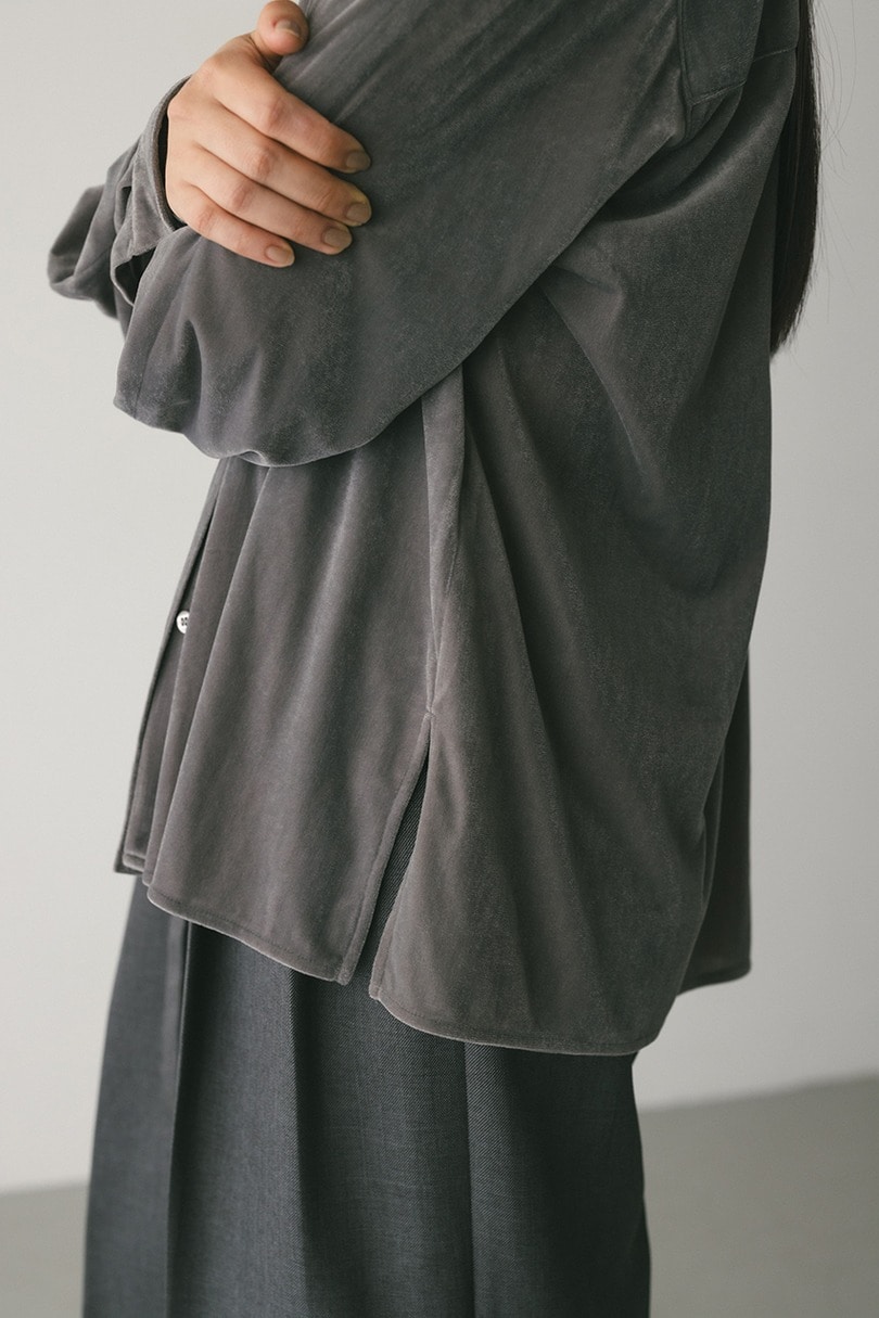 ベロアルーズシャツ 詳細画像 GRY 10