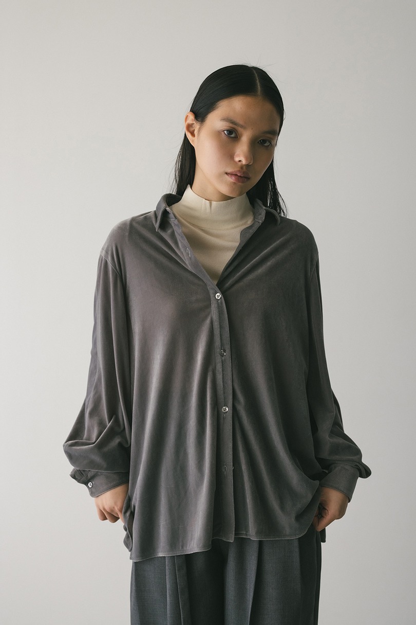 ベロアルーズシャツ 詳細画像 GRY 5