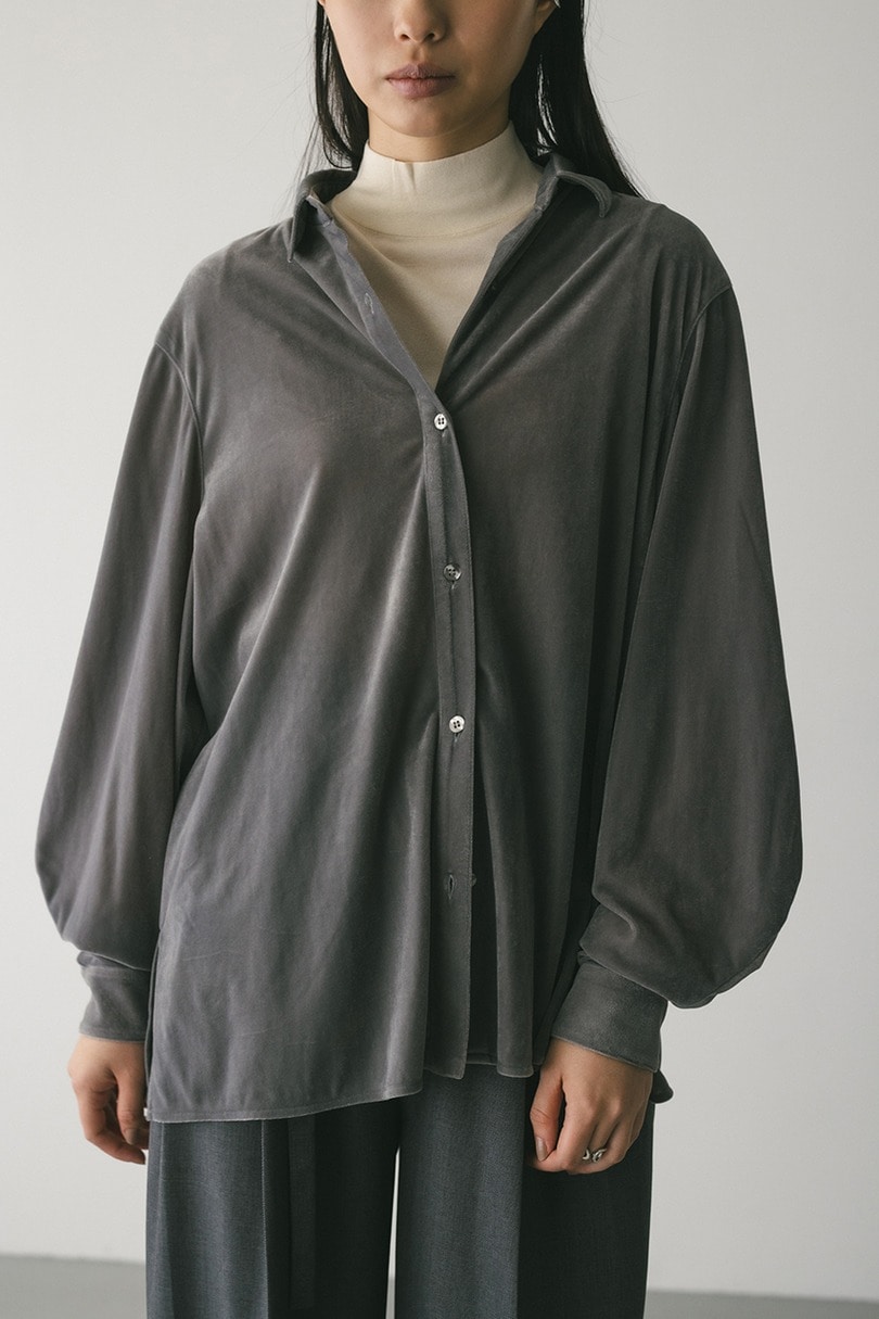 ベロアルーズシャツ 詳細画像 GRY 6