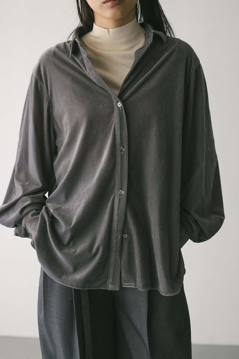 ベロアルーズシャツ 詳細画像 GRY 7