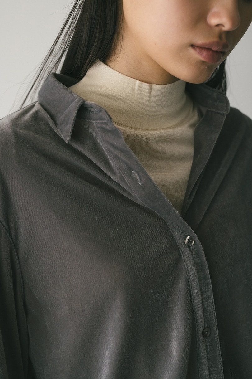 ベロアルーズシャツ 詳細画像 GRY 8