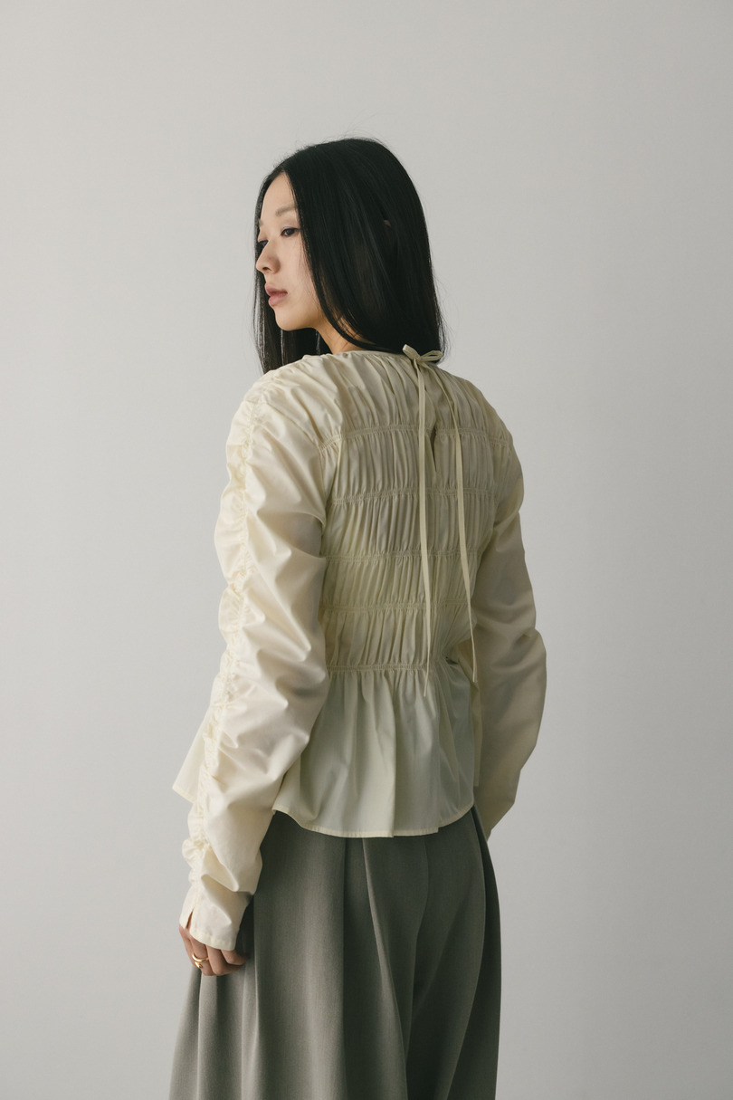 シャーリングブラウス 詳細画像 WHT 8
