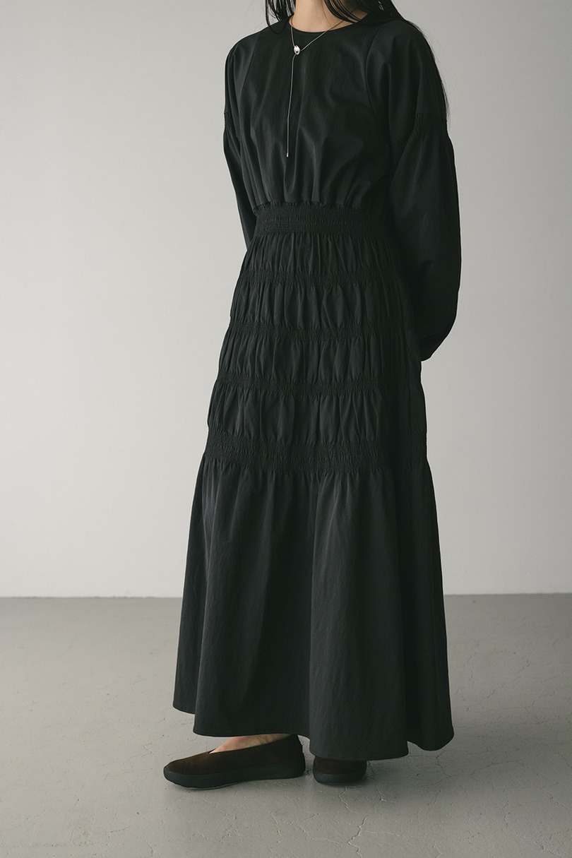 シャーリングフォルムワンピース 詳細画像 BLK 2