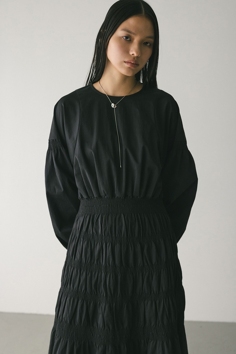 シャーリングフォルムワンピース 詳細画像 BLK 3