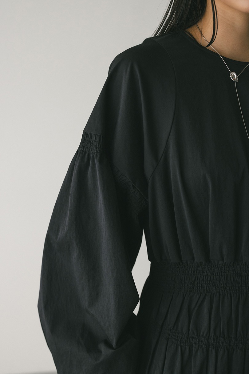 シャーリングフォルムワンピース 詳細画像 BLK 4