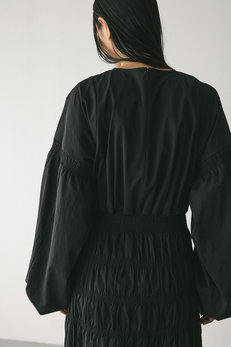 シャーリングフォルムワンピース 詳細画像 BLK 9