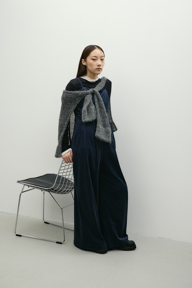 ワイドタックベロアロンパース