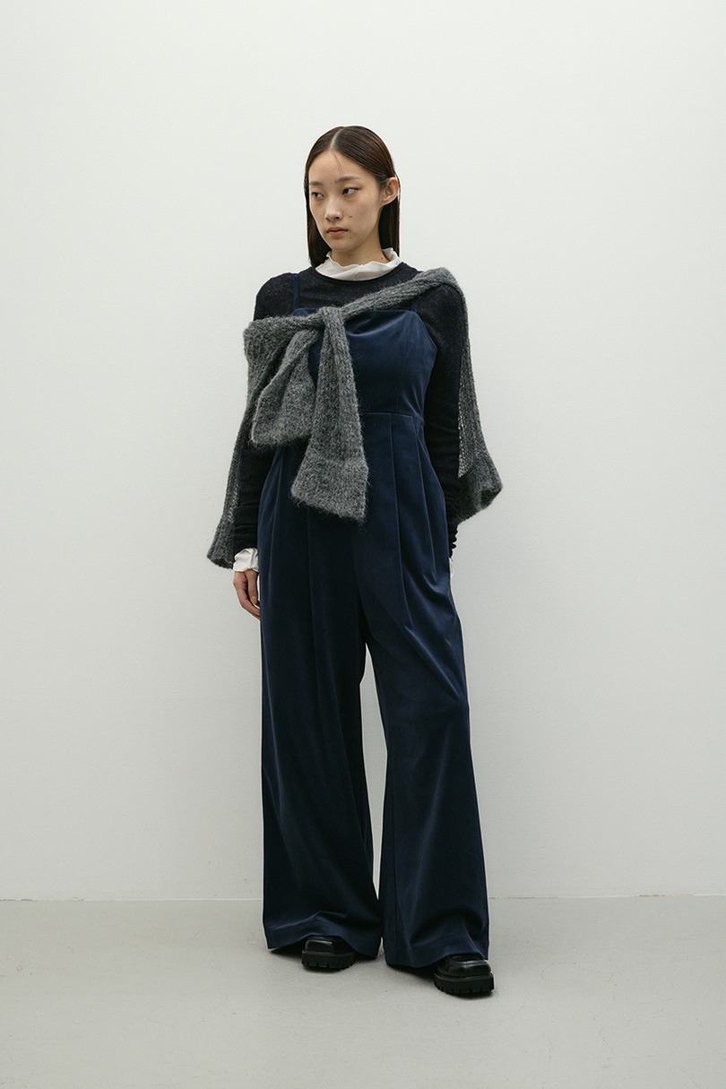 ワイドタックベロアロンパース 詳細画像 NVY 2