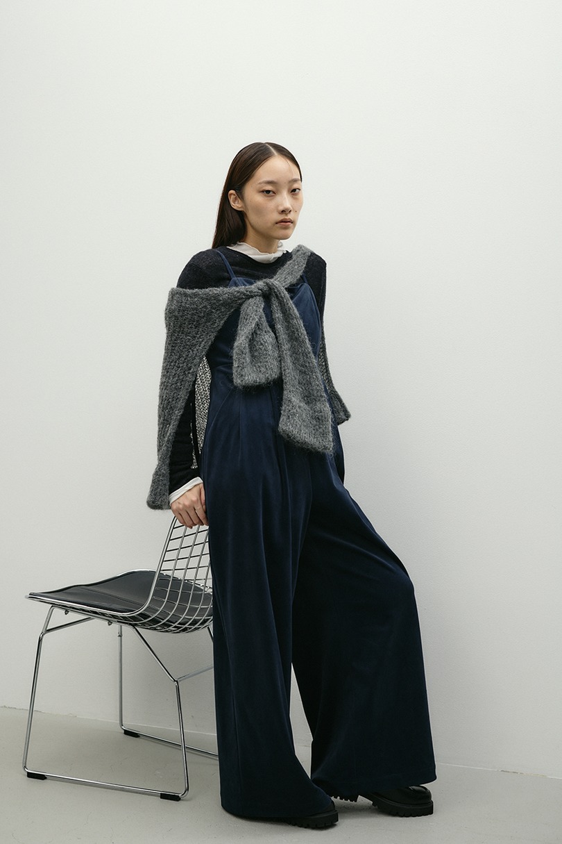 ワイドタックベロアロンパース 詳細画像 NVY 5