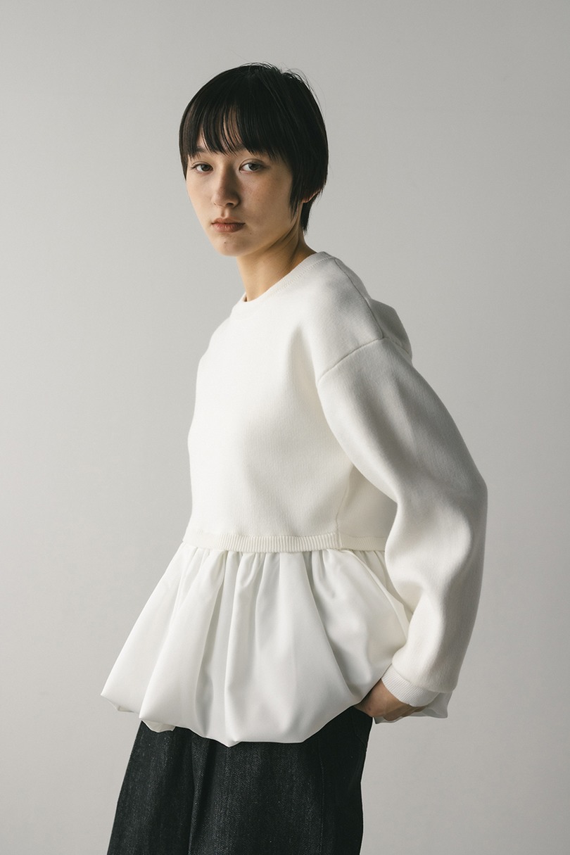 ヘムバルーンニットトップ