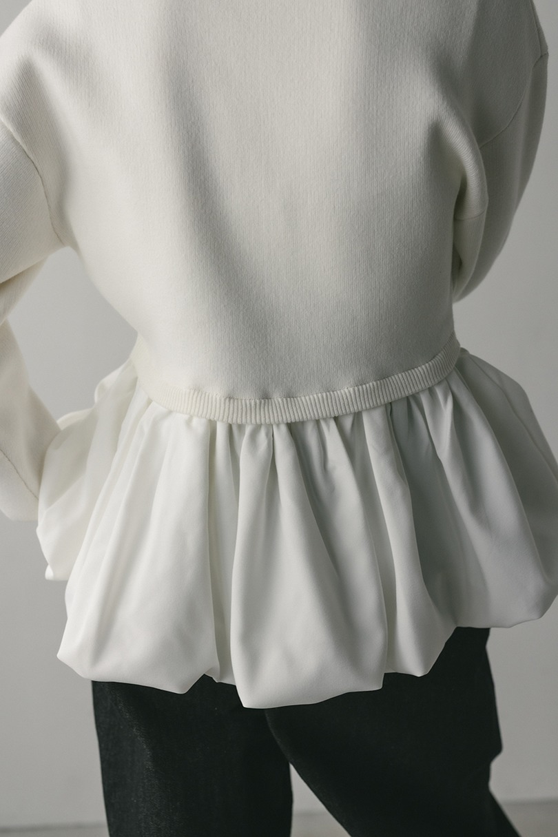ヘムバルーンニットトップ 詳細画像 WHT 10