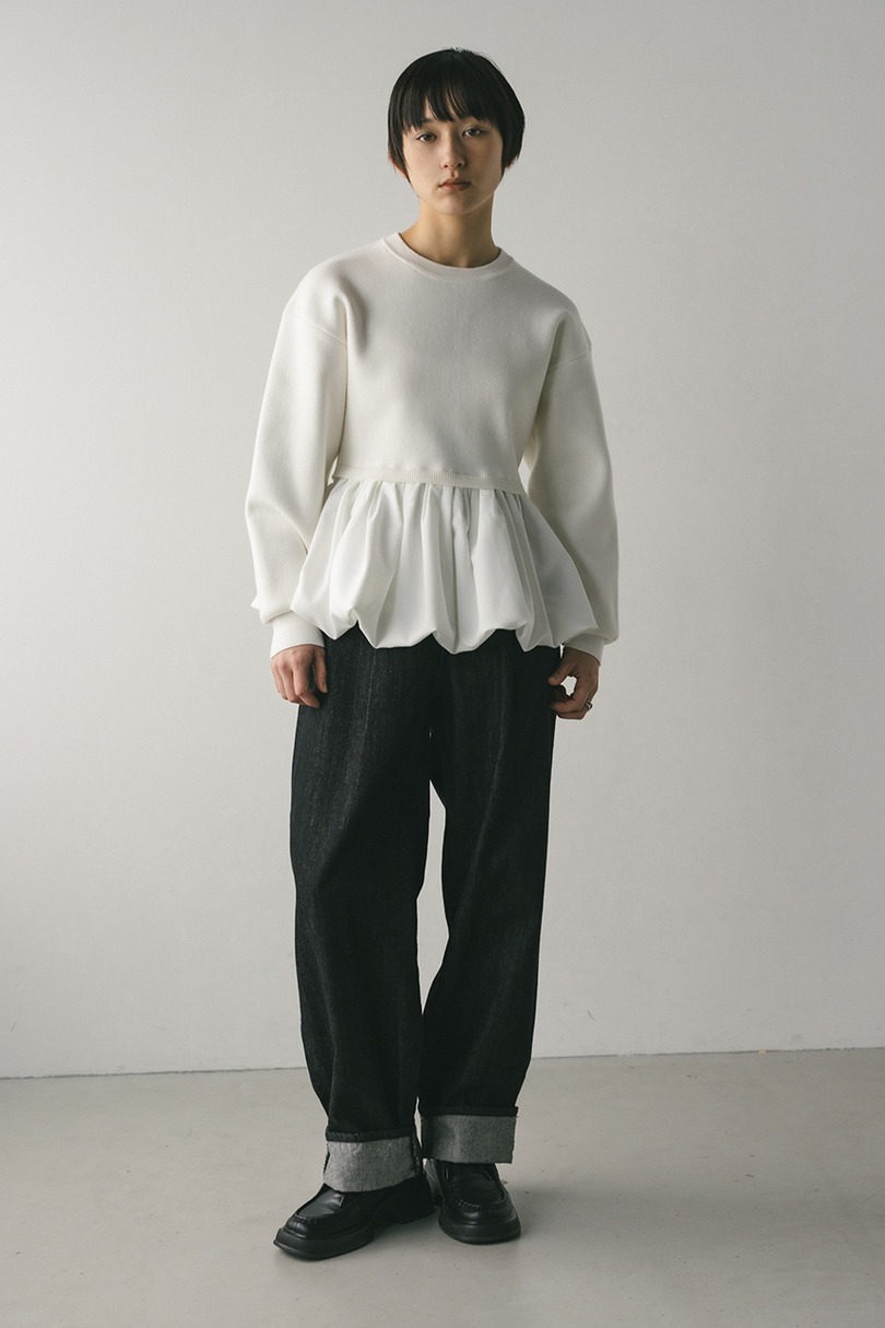 ヘムバルーンニットトップ 詳細画像 WHT 2