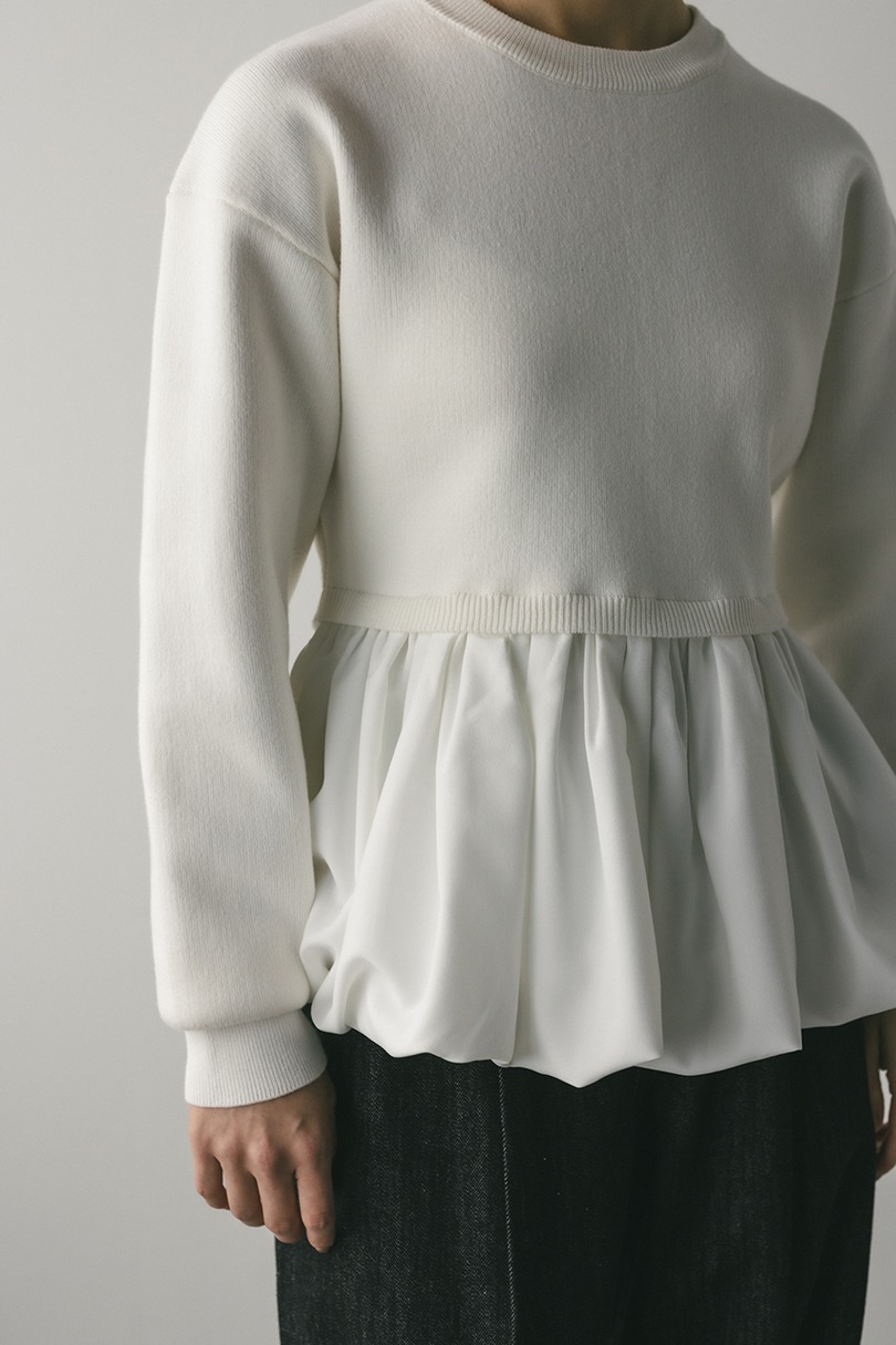 ヘムバルーンニットトップ 詳細画像 WHT 6