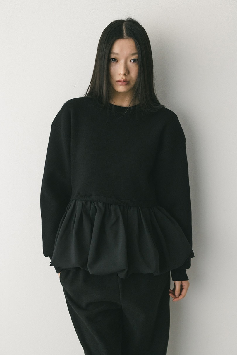 ヘムバルーンニットトップ 詳細画像 BLK 5