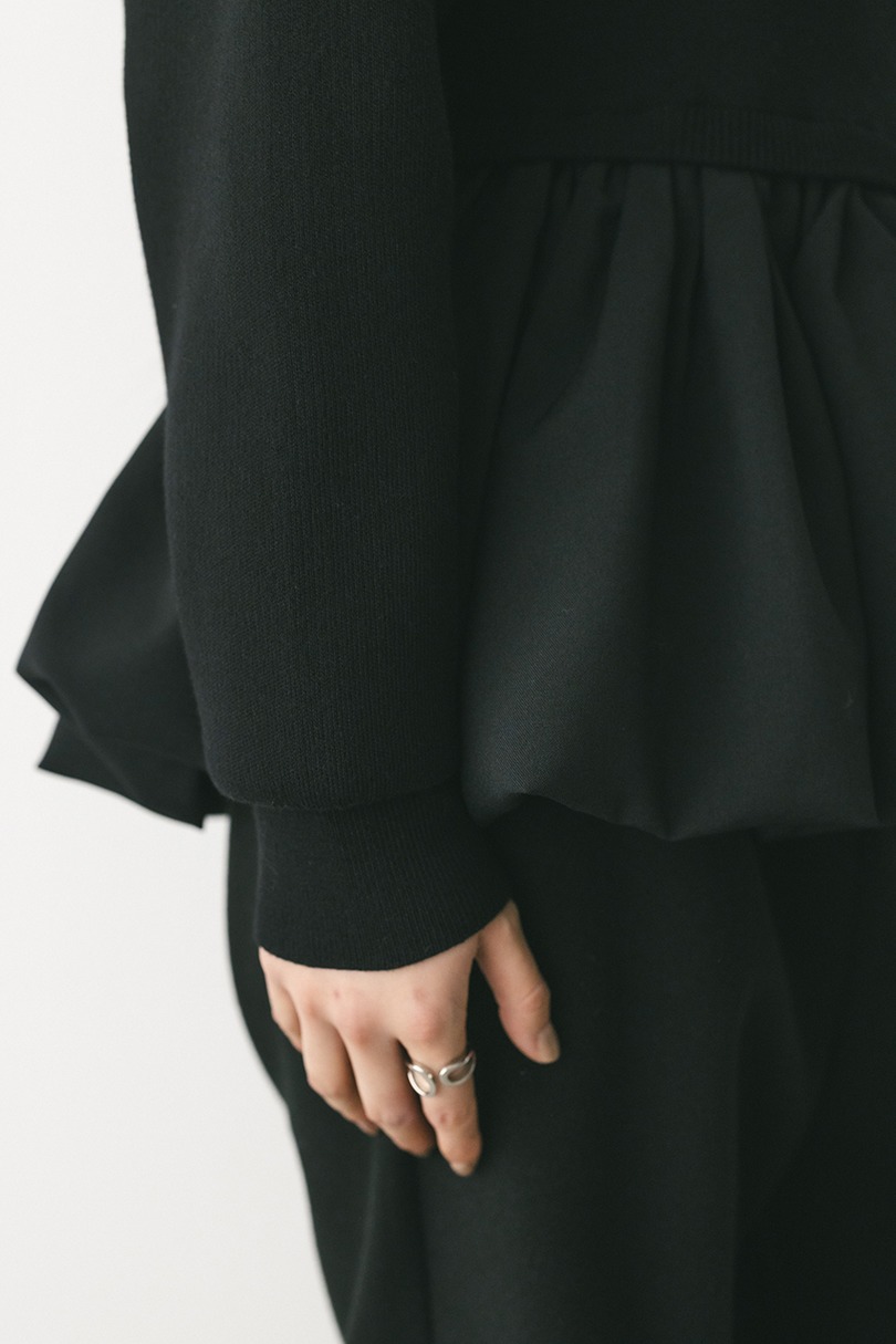 ヘムバルーンニットトップ 詳細画像 BLK 7