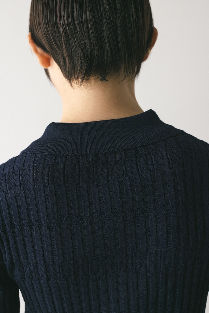 アイレットリブニットポロ 詳細画像 NVY 9