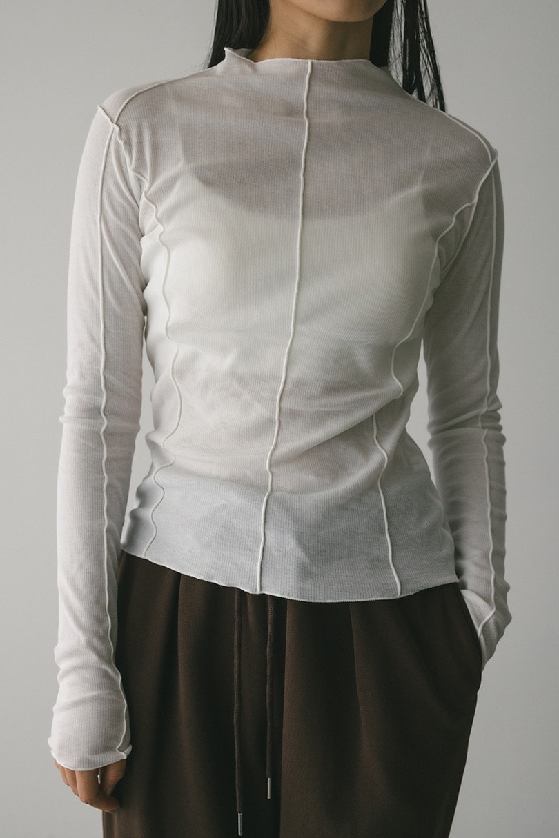 アウトシームカットトップ 詳細画像 WHT 2