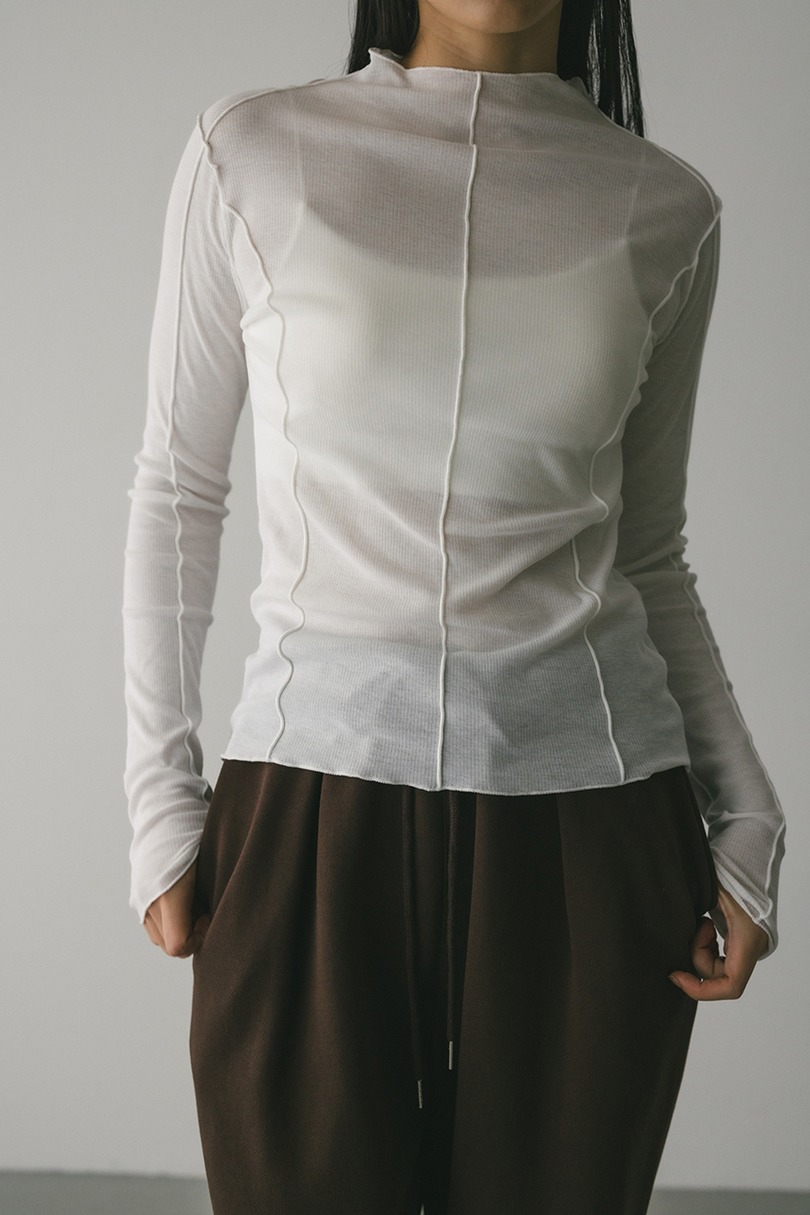 アウトシームカットトップ 詳細画像 WHT 3