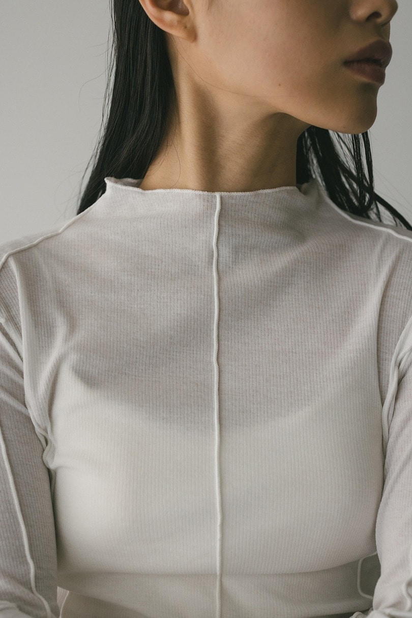 アウトシームカットトップ 詳細画像 WHT 4