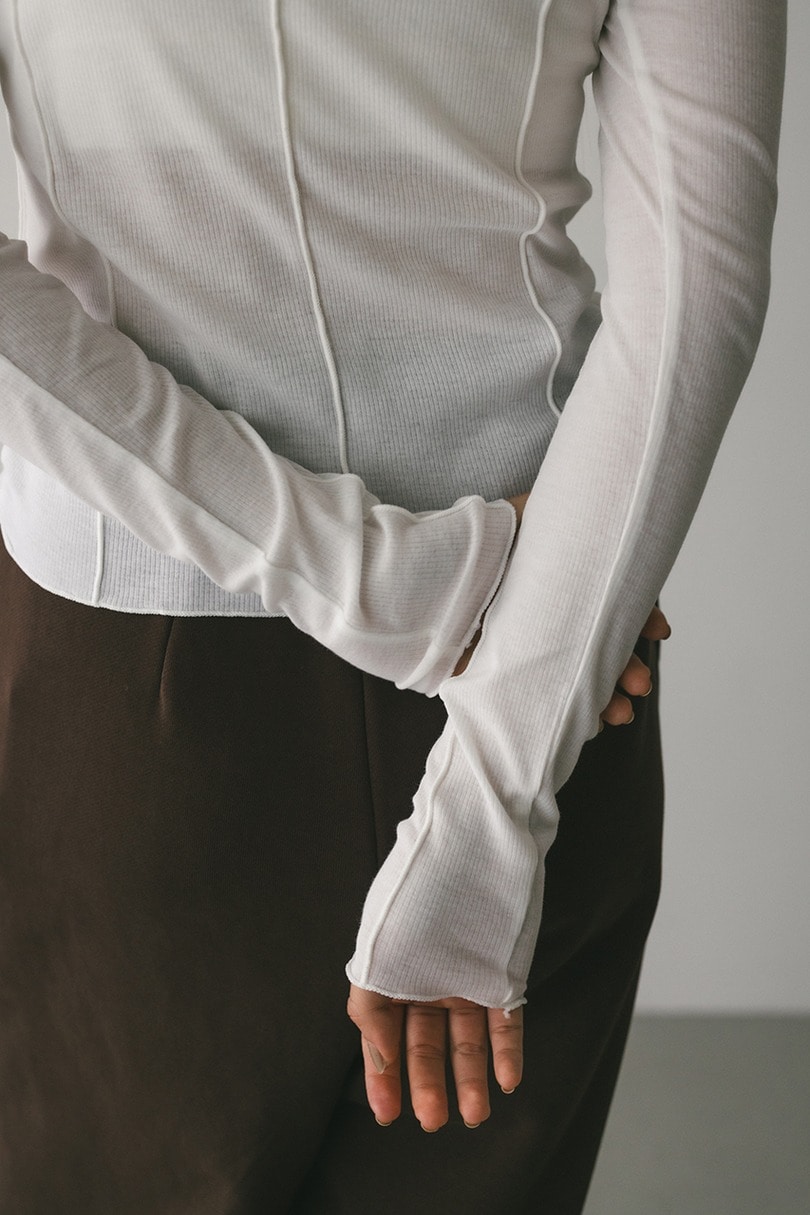 アウトシームカットトップ 詳細画像 WHT 8