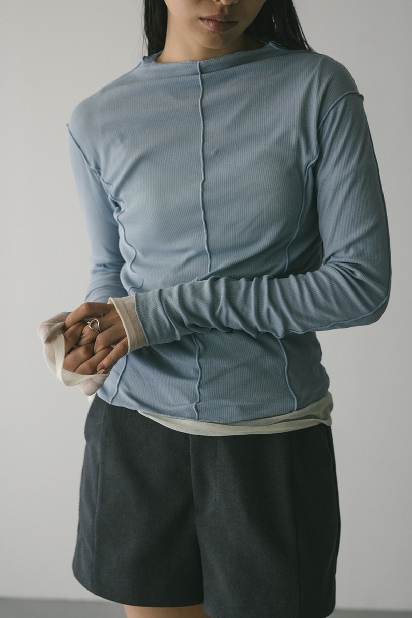 アウトシームカットトップ 詳細画像 SAX 4