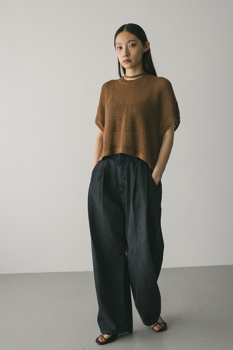 タックワイドルーズデニム 詳細画像 BLK 2