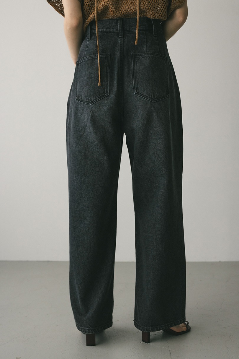 タックワイドルーズデニム 詳細画像 BLK 5