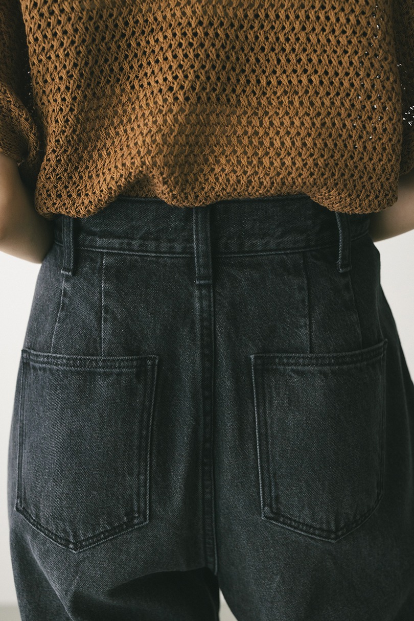 タックワイドルーズデニム 詳細画像 BLK 6