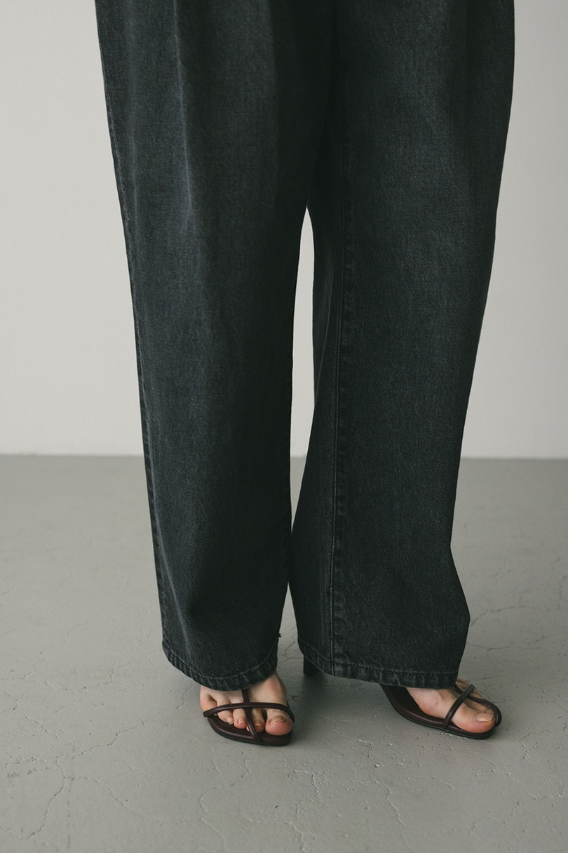 タックワイドルーズデニム 詳細画像 BLK 8