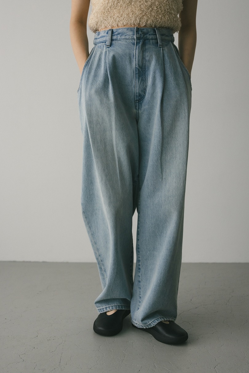 タックワイドルーズデニム 詳細画像 L/BLU 5