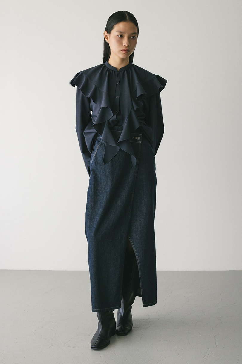 ラップデザインデニムスカート 詳細画像 IDG 2