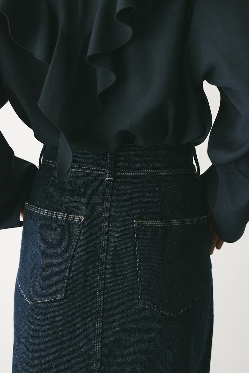 ラップデザインデニムスカート 詳細画像 IDG 7