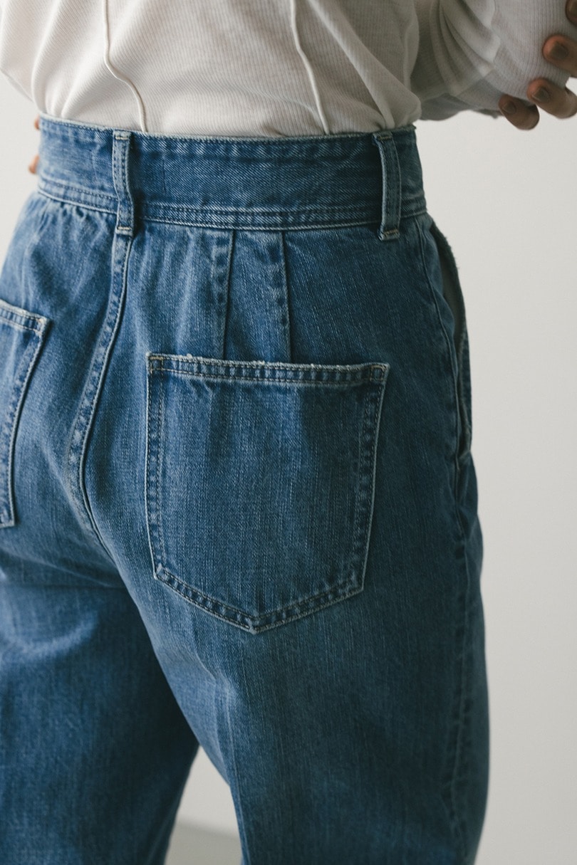 センタープレスストレートデニム 詳細画像 L/BLU 7