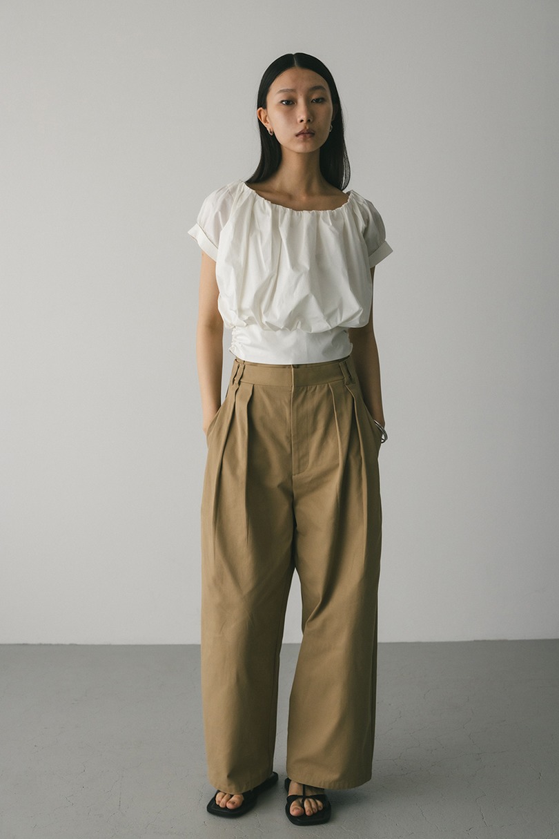 ショルダーギャザートップ 詳細画像 WHT 3