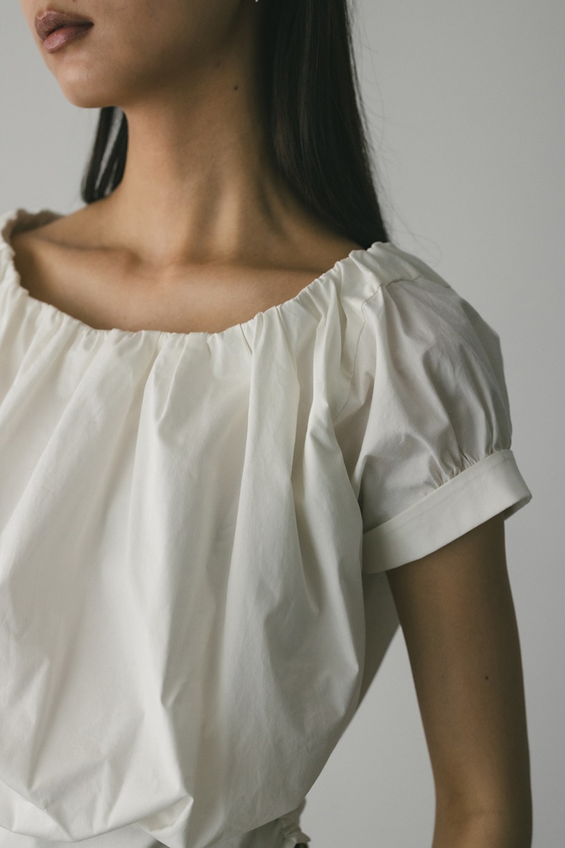 ショルダーギャザートップ 詳細画像 WHT 6