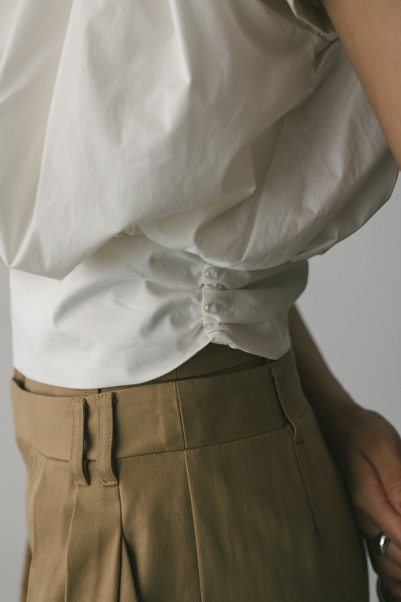 ショルダーギャザートップ 詳細画像 WHT 8