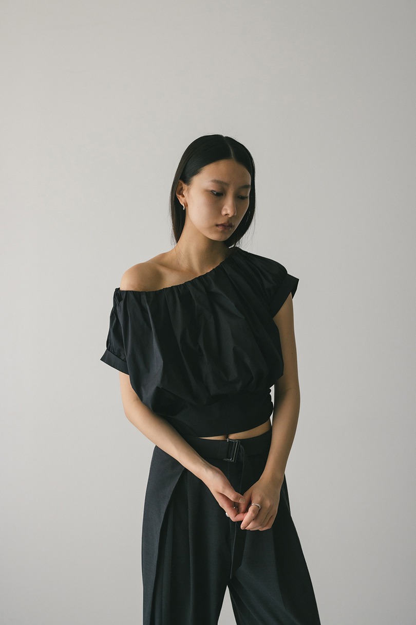 ショルダーギャザートップ 詳細画像 BLK 2