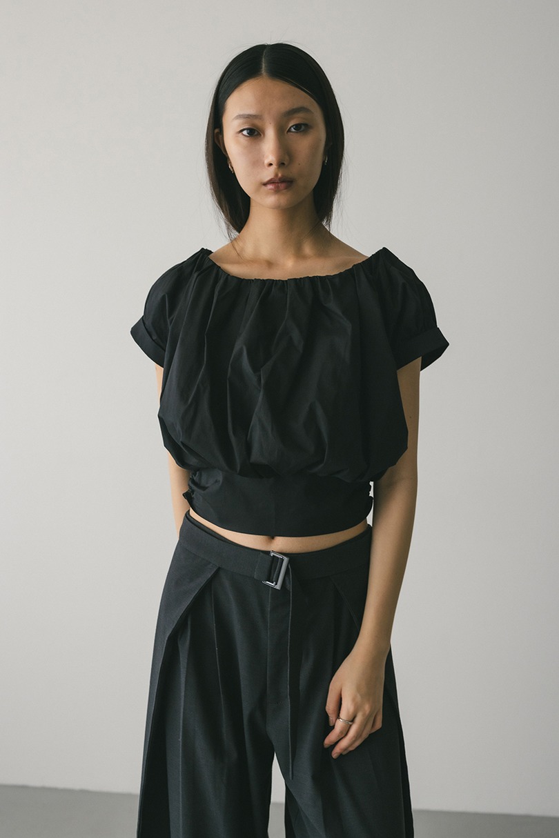 ショルダーギャザートップ 詳細画像 BLK 4