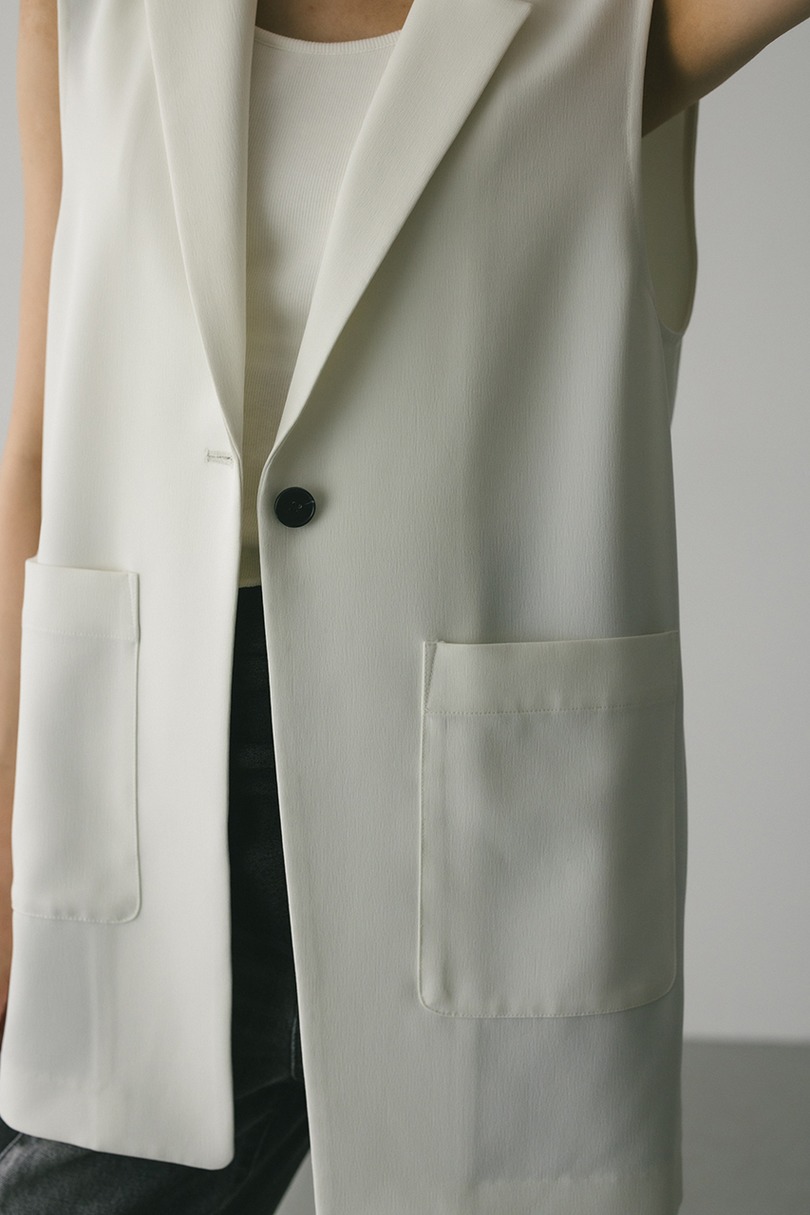 ワンボタンルーズベスト 詳細画像 WHT 7