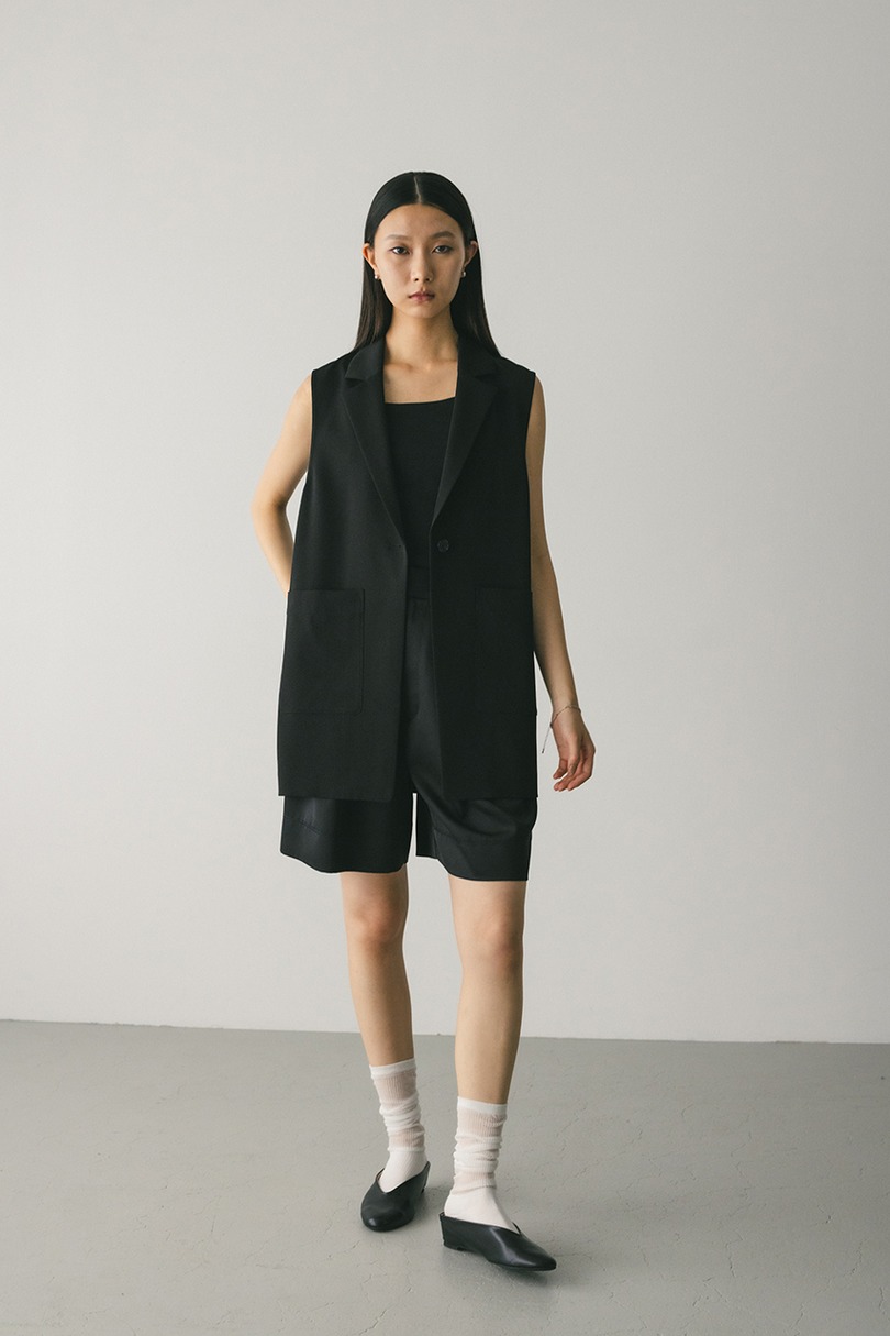 ワンボタンルーズベスト 詳細画像 BLK 2