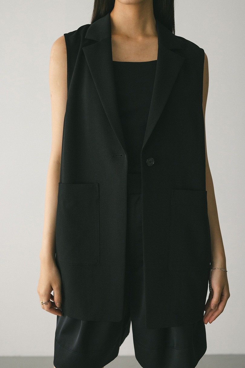 ワンボタンルーズベスト 詳細画像 BLK 3