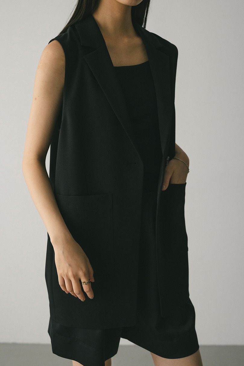 ワンボタンルーズベスト 詳細画像 BLK 4